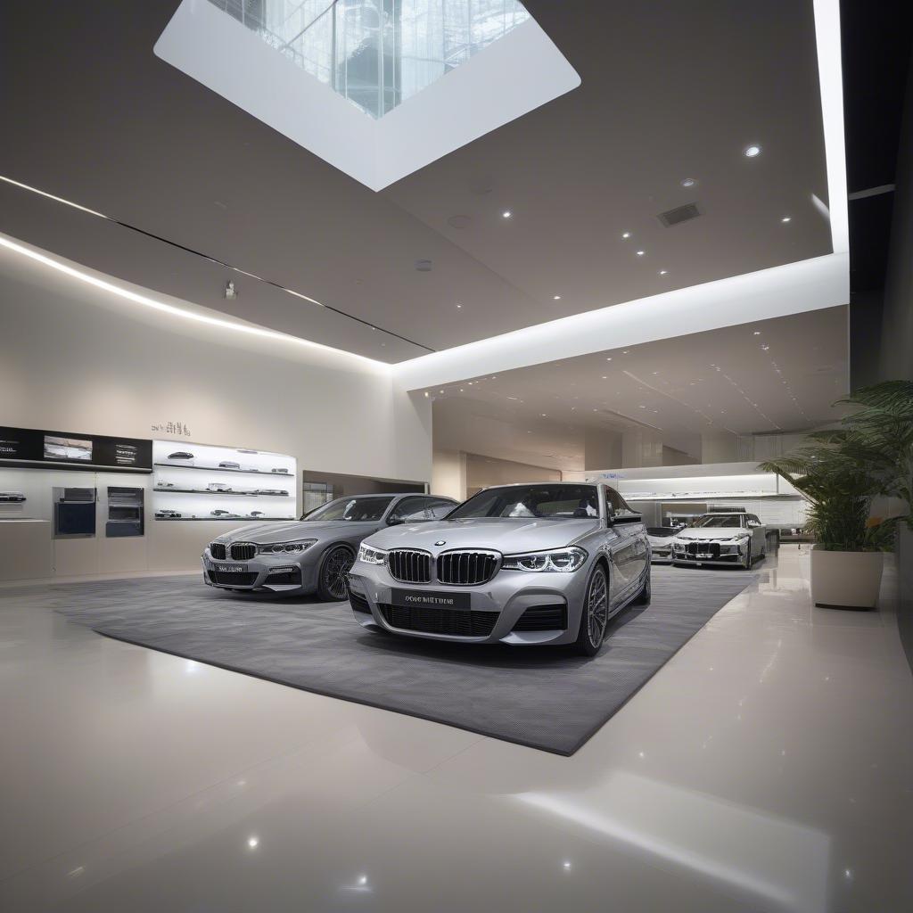 Nội thất hiện đại của BMW Showroom Singapore