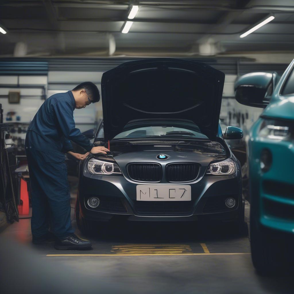 Kiểm tra xe BMW đã qua sử dụng tại Hồng Kông