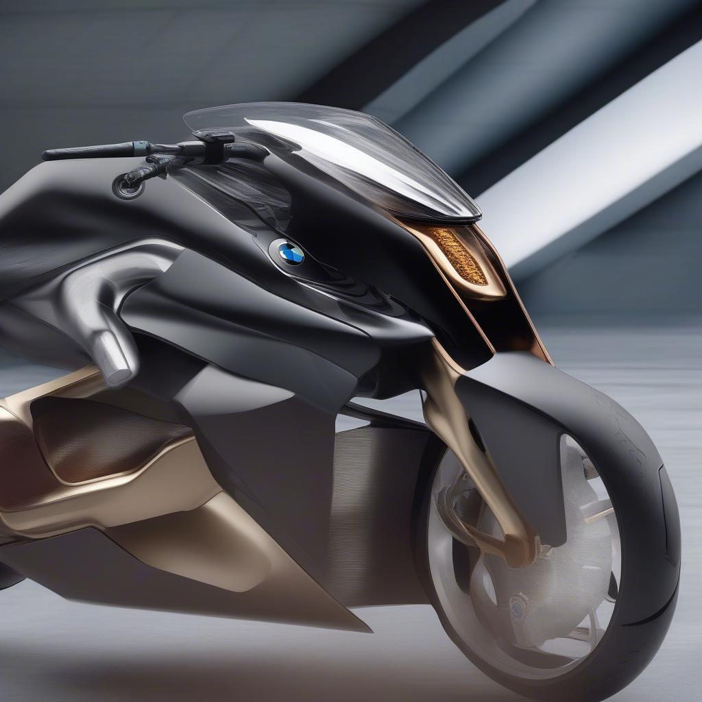 Thiết kế khung sườn liền khối của BMW Vision 100 Bike