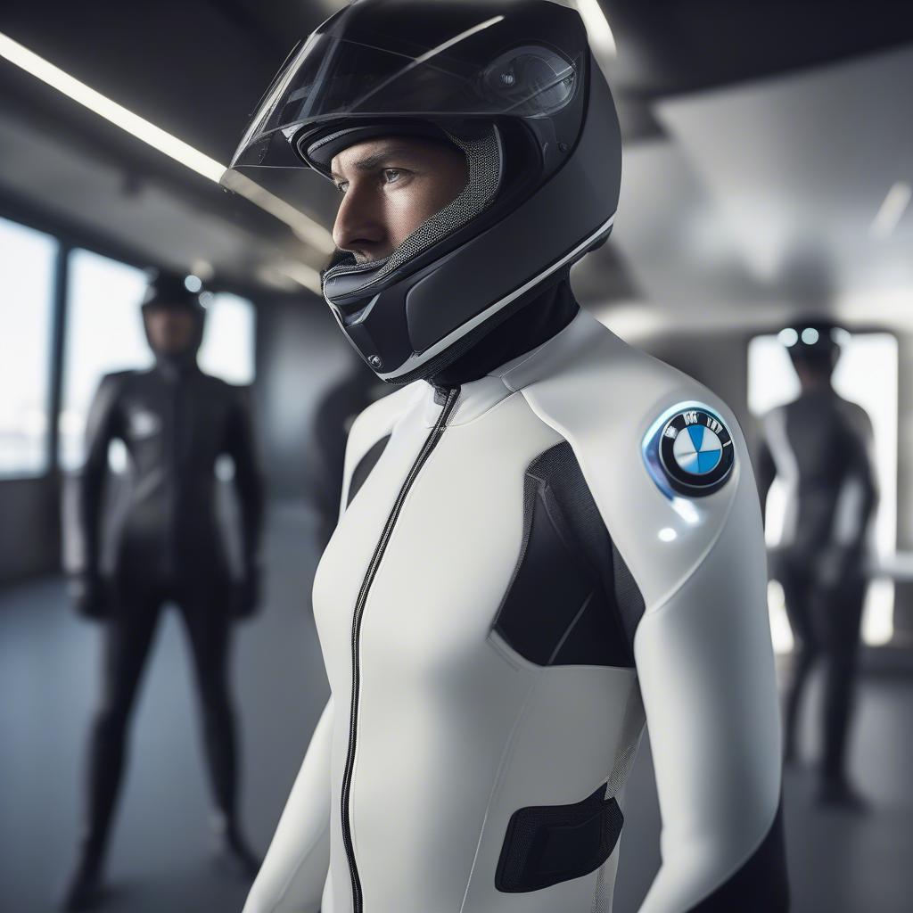 Bộ trang phục thông minh đi kèm BMW Vision 100 Bike