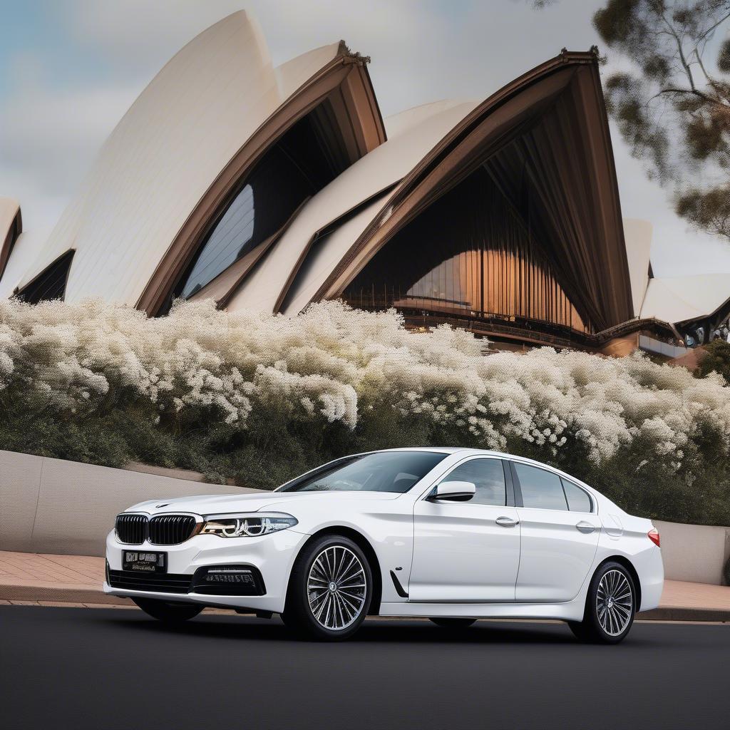 Xe cưới BMW 5 Series sang trọng tại Sydney