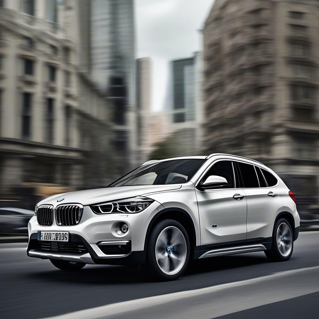 BMW X1 di chuyển trong thành phố