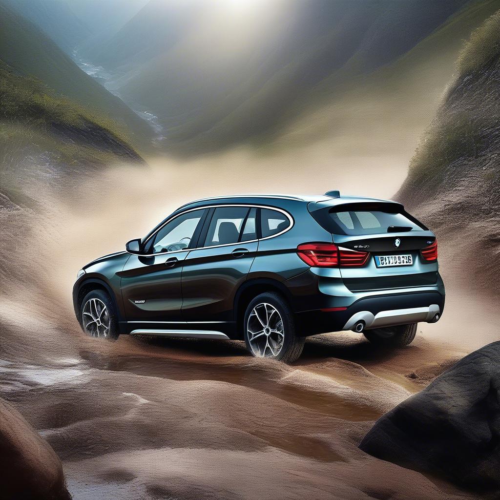 BMW X1 vượt địa hình một cách dễ dàng