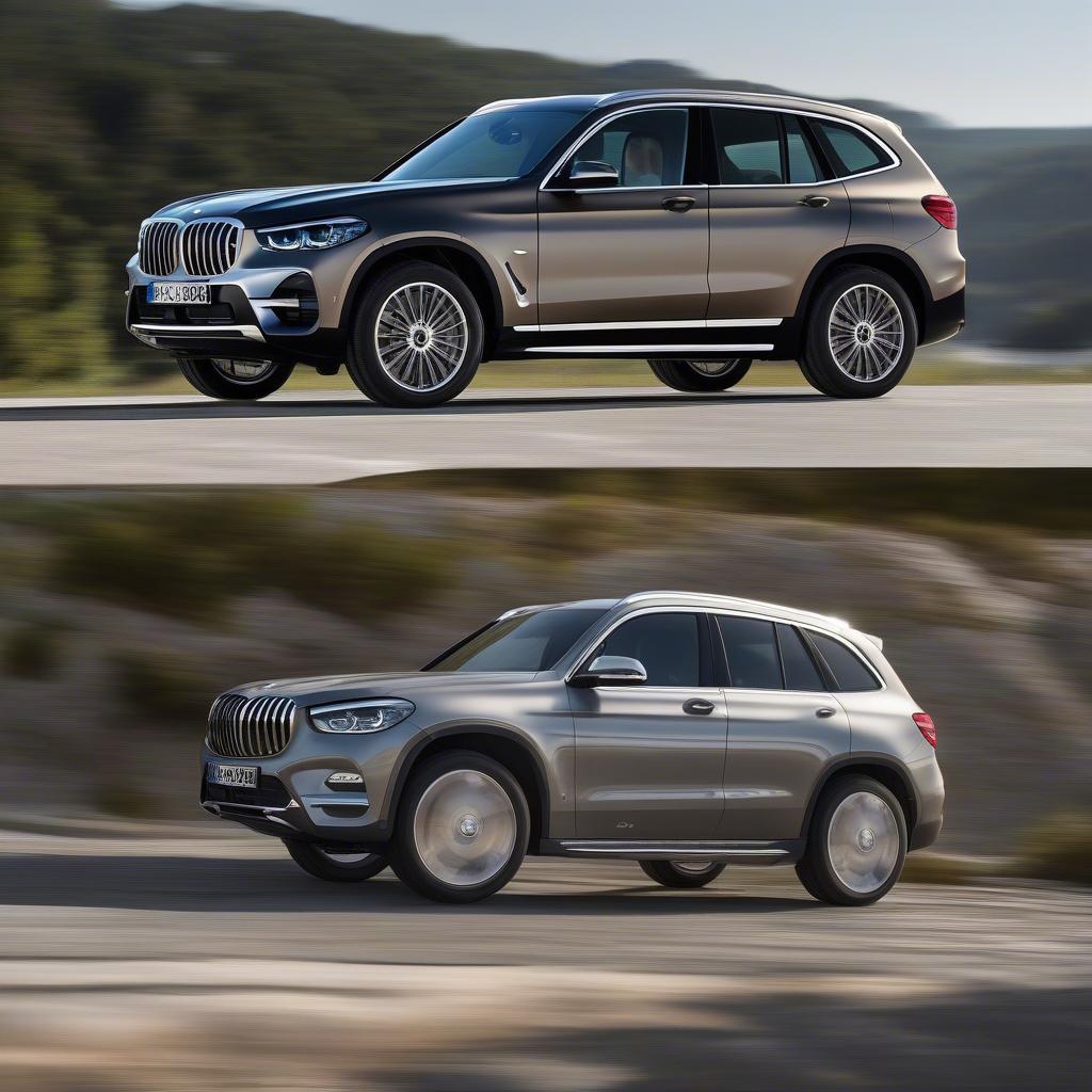 So sánh thiết kế BMW X3 và Mercedes GLC