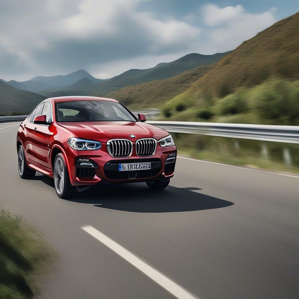 BMW X4 Lái Xe Trên Đường Cao Tốc