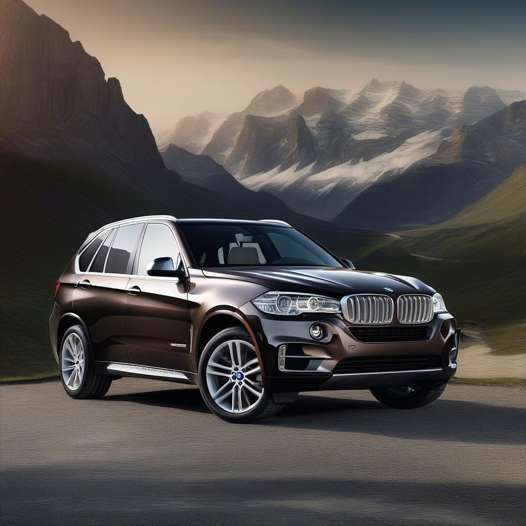 Hình nền BMW X5 ngoại cảnh hùng vĩ