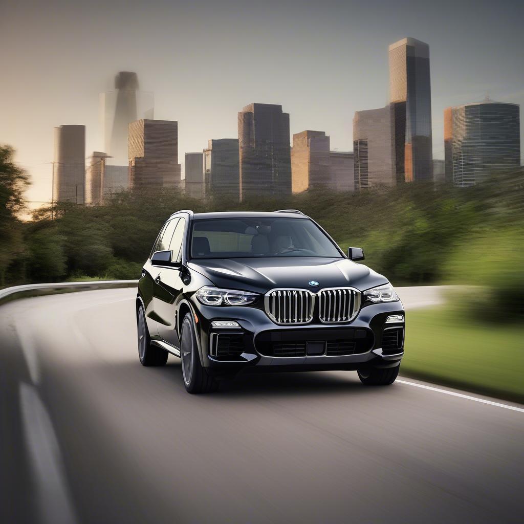 BMW X5 mạnh mẽ trên đường phố Houston, TX