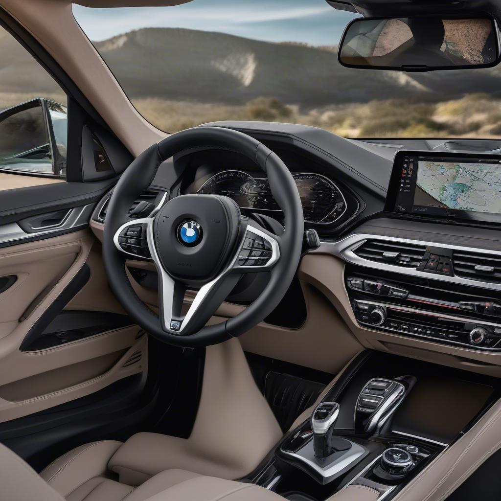 BMW X6 hệ thống iDrive 7.0 với màn hình cảm ứng 12.3 inch