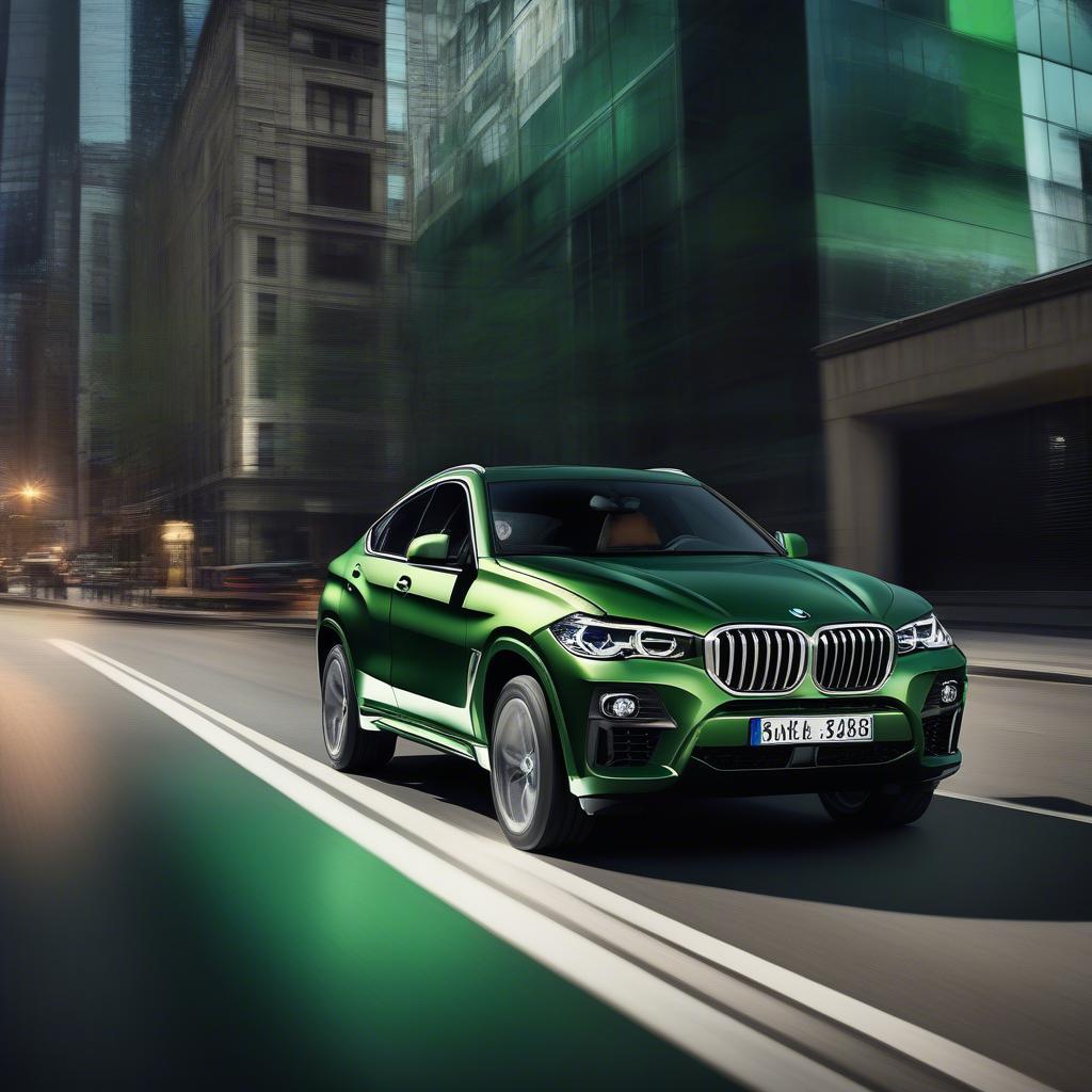 BMW X6 Manhattan Green Ngoại Thất