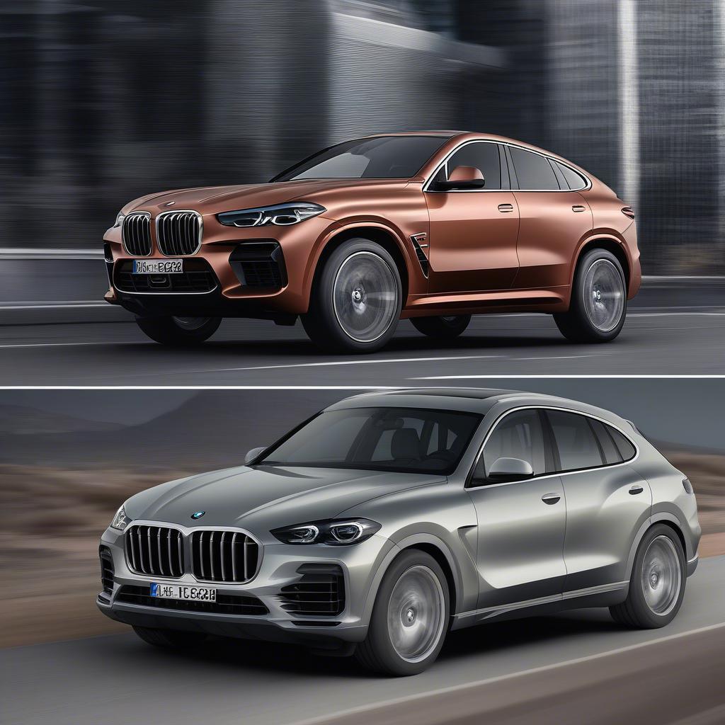 So sánh ngoại thất BMW X6 và Porsche Cayenne