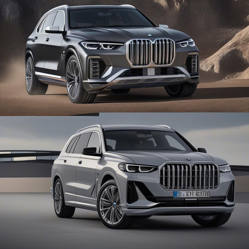 So sánh ngoại thất BMW X7 và Audi Q8