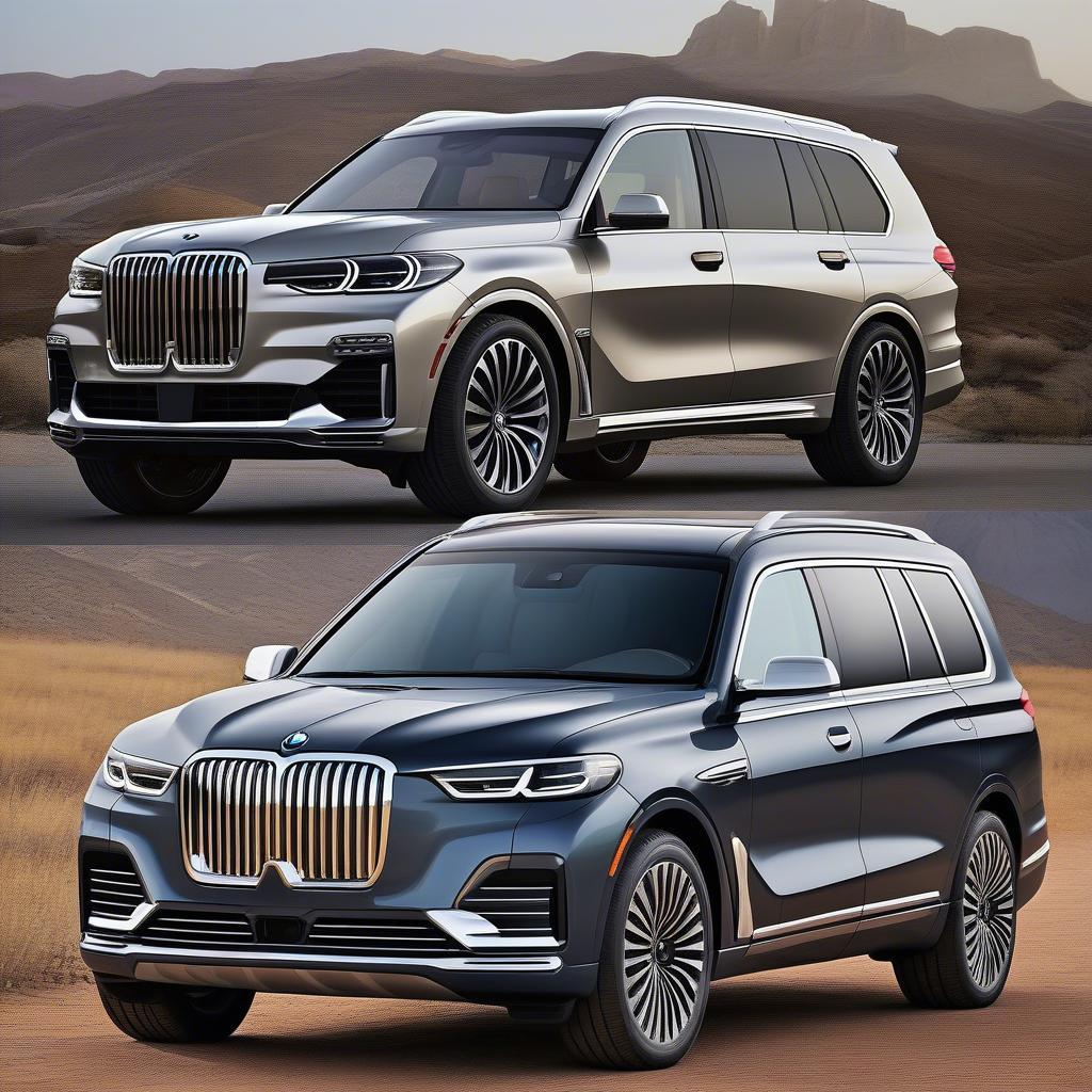 So sánh ngoại thất BMW X7 và Lincoln Navigator