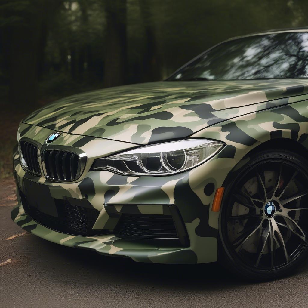 Decal Camo BMW Màu Xanh Lá Cây