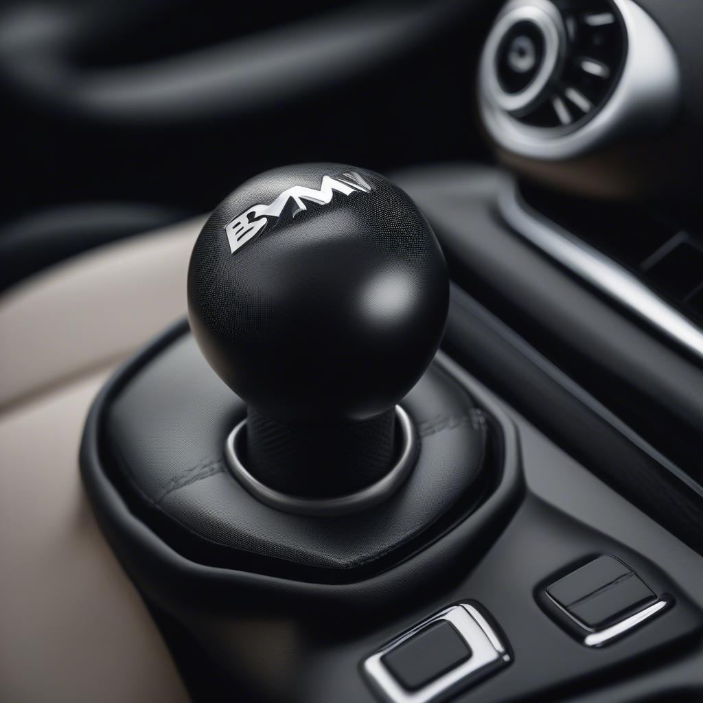 Cần số BMW shift knob với thiết kế hiện đại