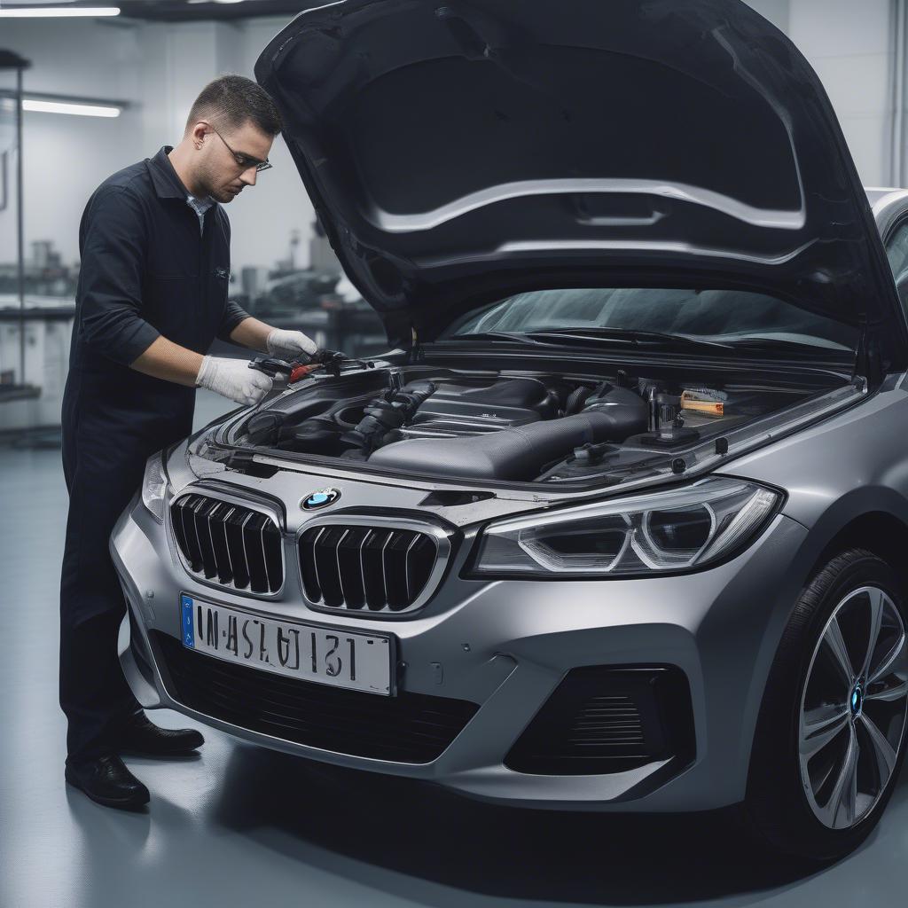 Chuyên gia BMW kiểm tra động cơ