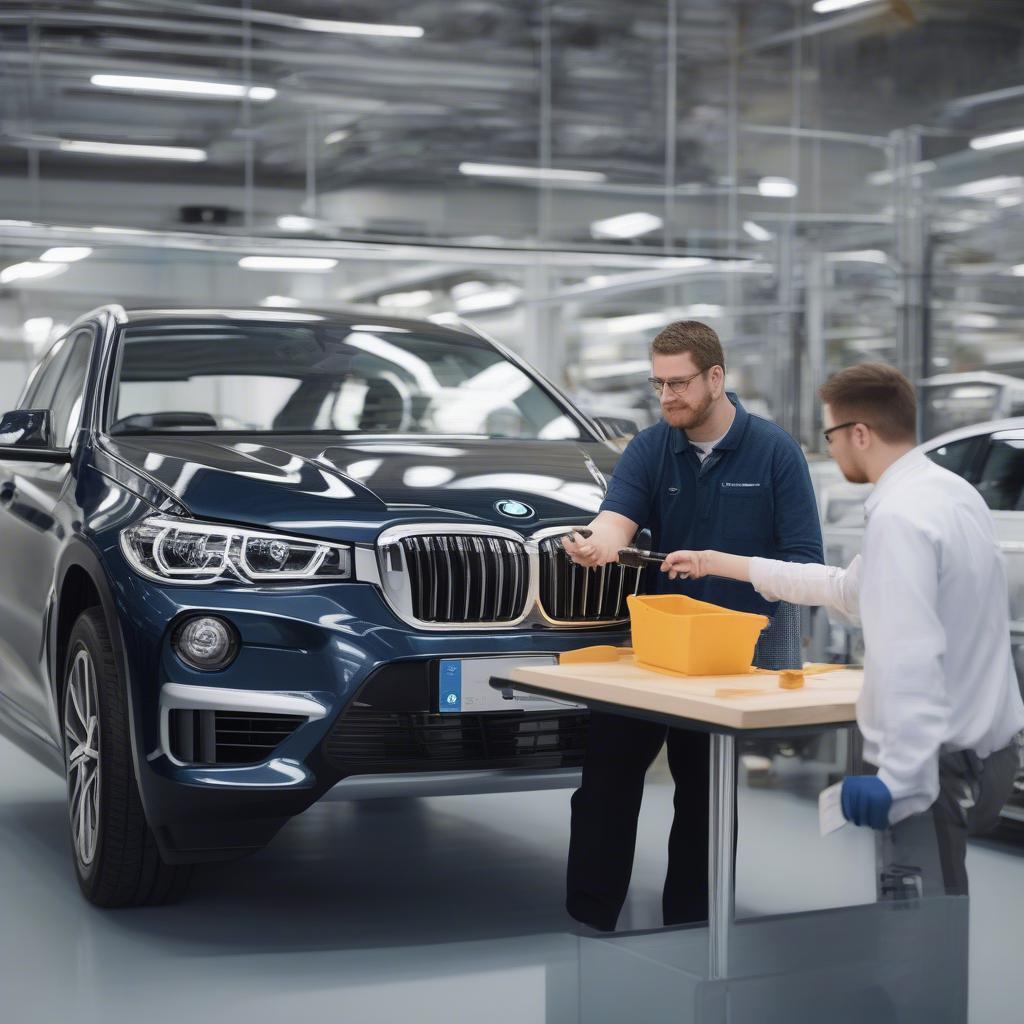 Chuyên gia BMW Regensburg hướng dẫn thực tập sinh