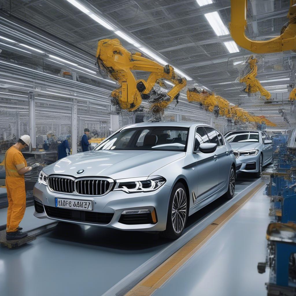 Dây chuyền sản xuất BMW 5 Series 2019 tại nhà máy Dingolfing