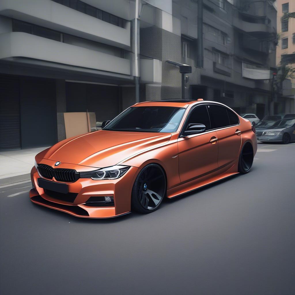 Độ BMW 320i với body kit thể thao