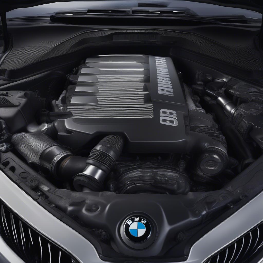 Động cơ BMW S63 trong khoang máy