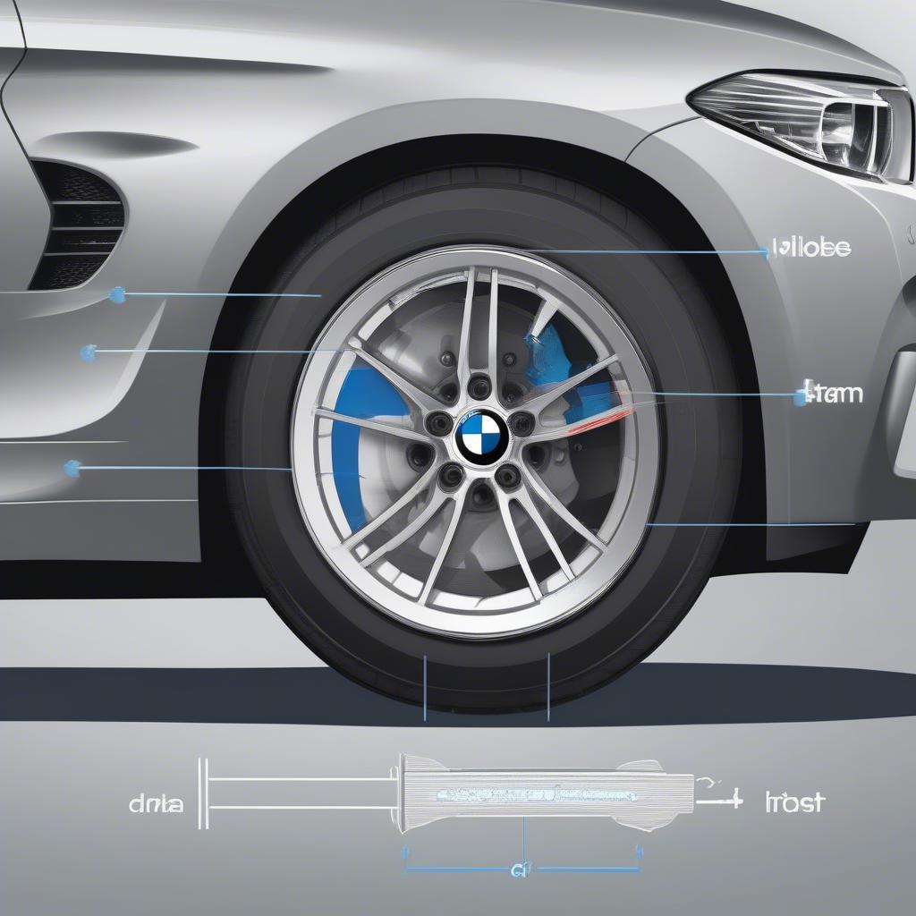 Các góc camber, caster, toe trên bánh xe BMW