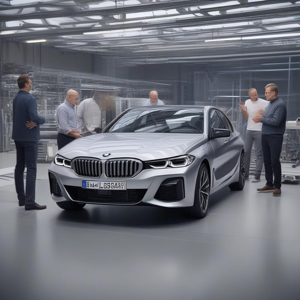 Kees Bakker đang thảo luận về tương lai của BMW với các kỹ sư