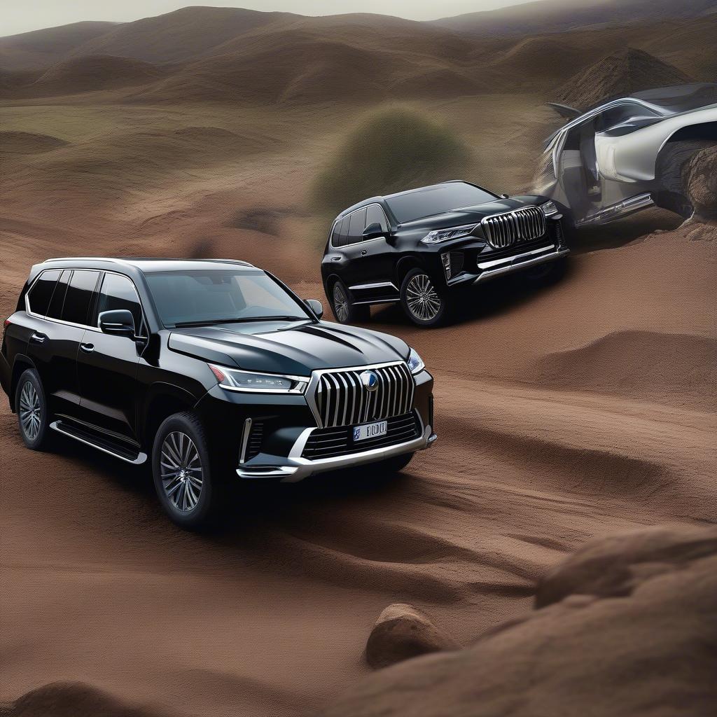 Khả năng off-road Lexus LX570 và BMW X7