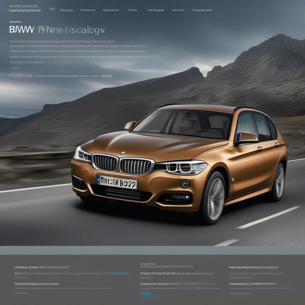 Khám phá BMW Online Catalog: Giao diện trực quan, dễ sử dụng, cho phép người dùng tìm kiếm thông tin chi tiết về các dòng xe BMW.