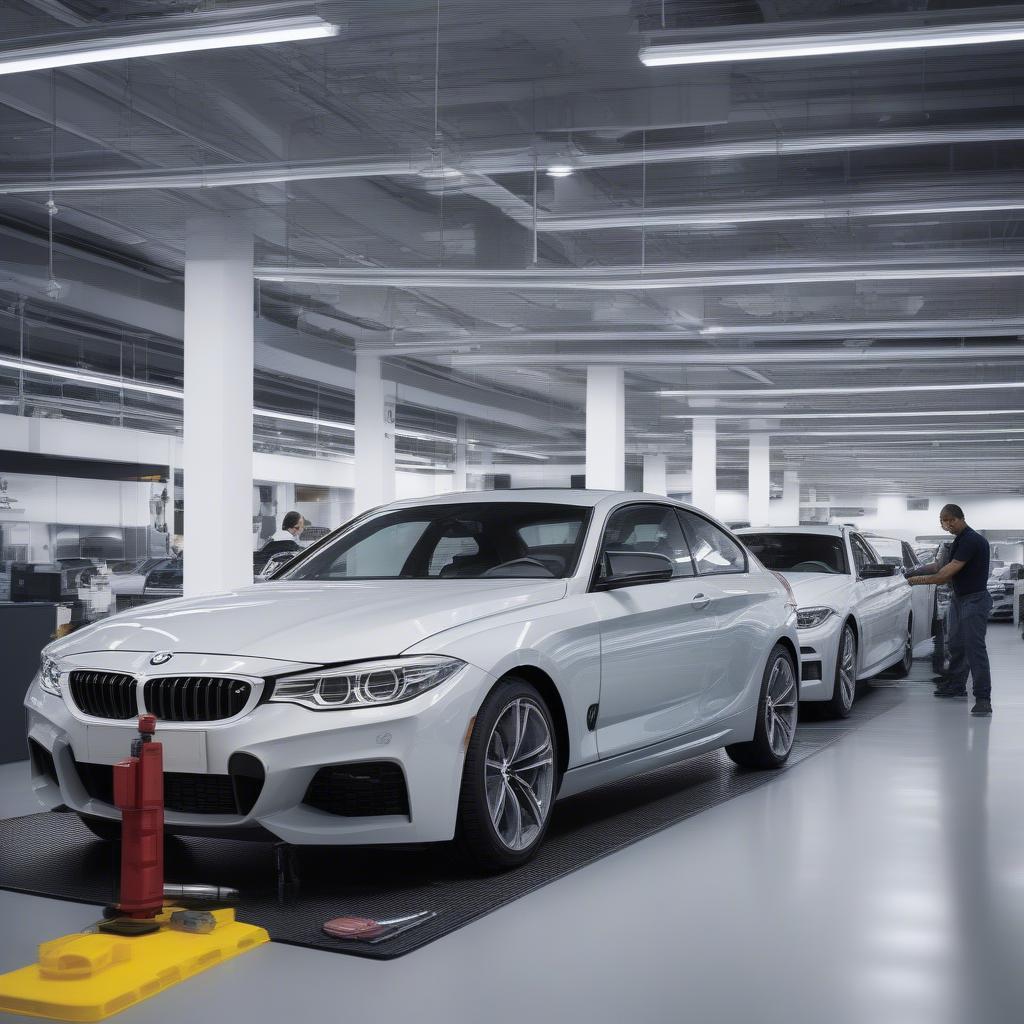 Khu vực dịch vụ hậu mãi tại Showroom BMW Sala