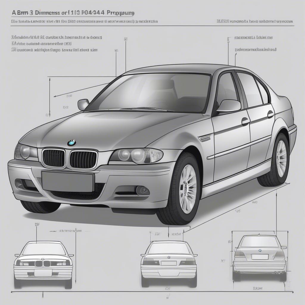 Sơ đồ kích thước BMW 318i 2004