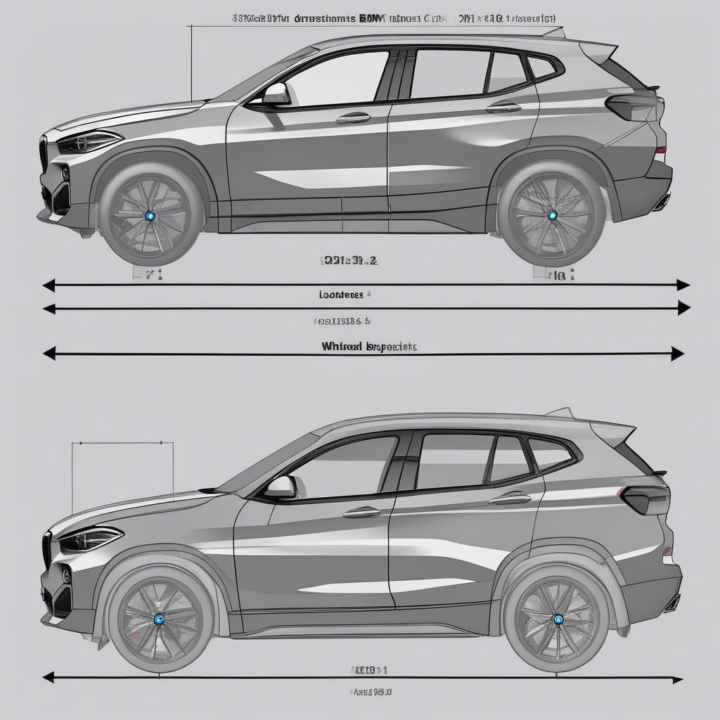 Kích thước tổng thể BMW X2 2018