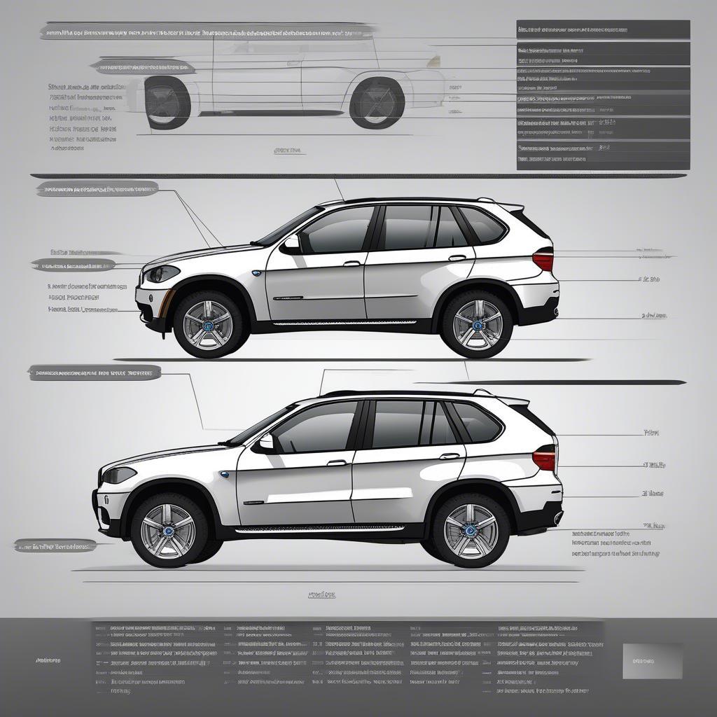 Kích thước tổng quan BMW X5 2008