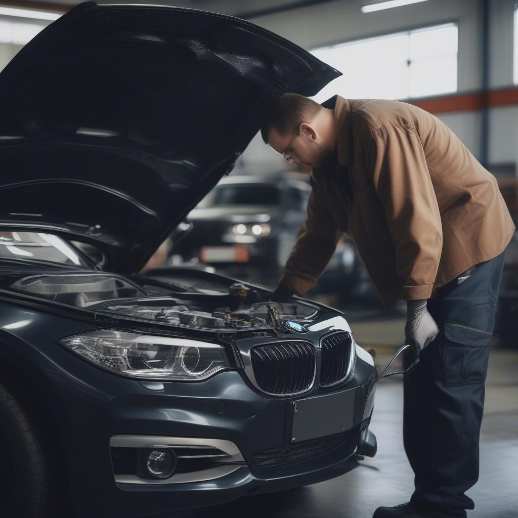 Kiểm tra BMW cũ tại đại lý