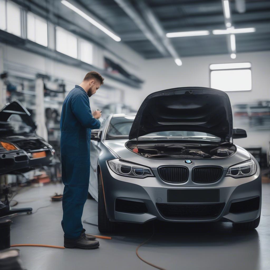 Kiểm tra kỹ thuật BMW đã qua sử dụng tại trung tâm dịch vụ chính hãng