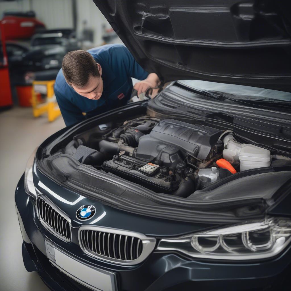 Kiểm tra động cơ BMW 320i cũ