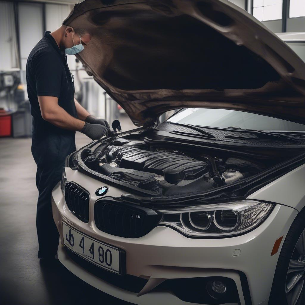 Kiểm tra động cơ BMW 420 cũ