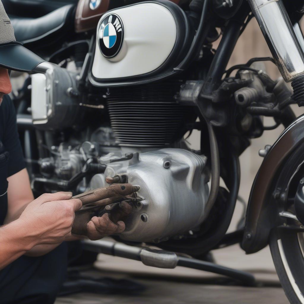 Kiểm tra động cơ moto BMW cổ trước khi mua