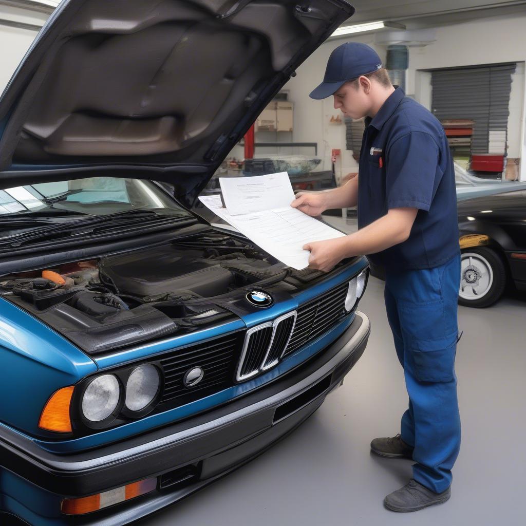 Kiểm tra lịch sử bảo dưỡng BMW E30