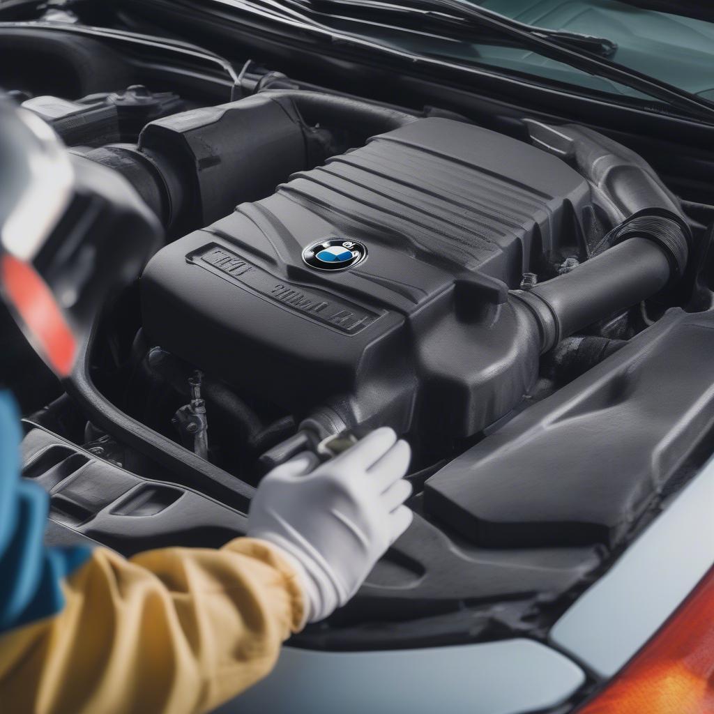 Kiểm tra mức nước làm mát BMW