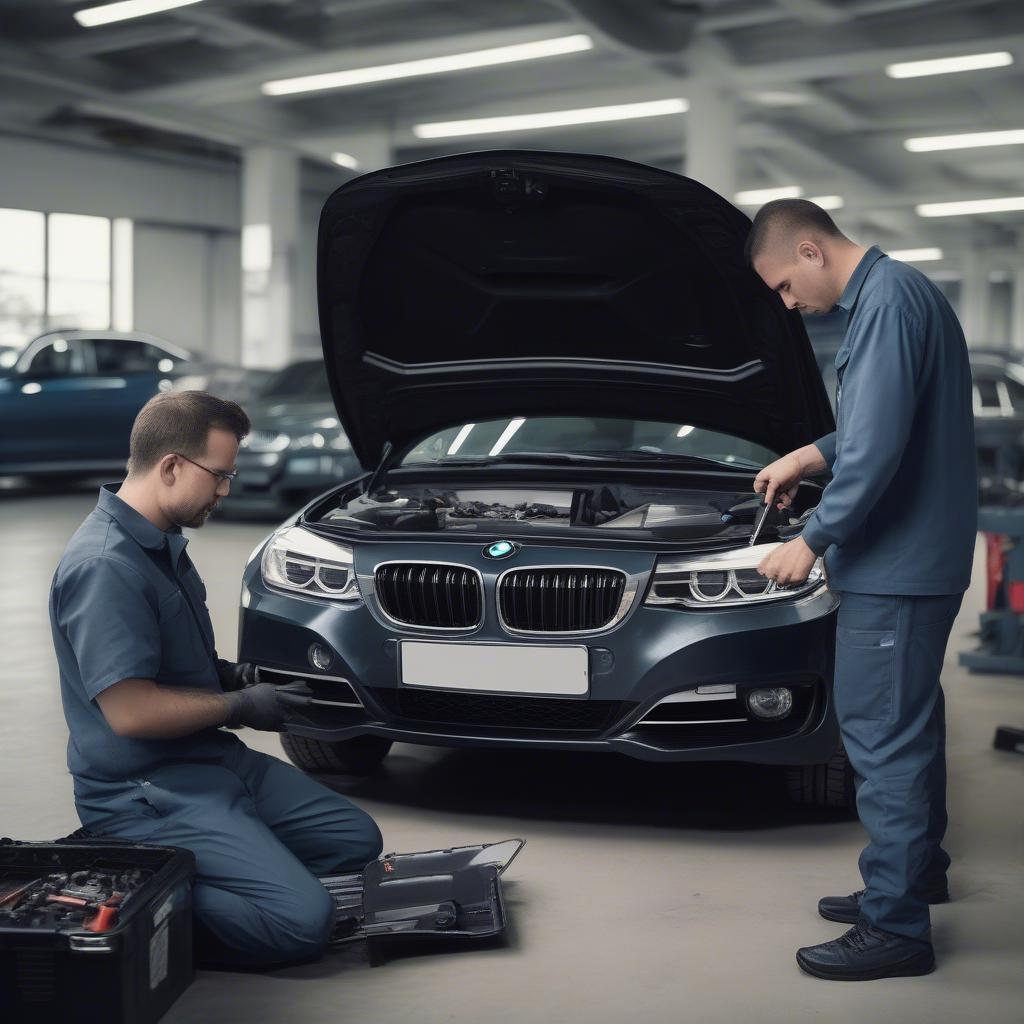 Kiểm tra tình trạng xe BMW cũ