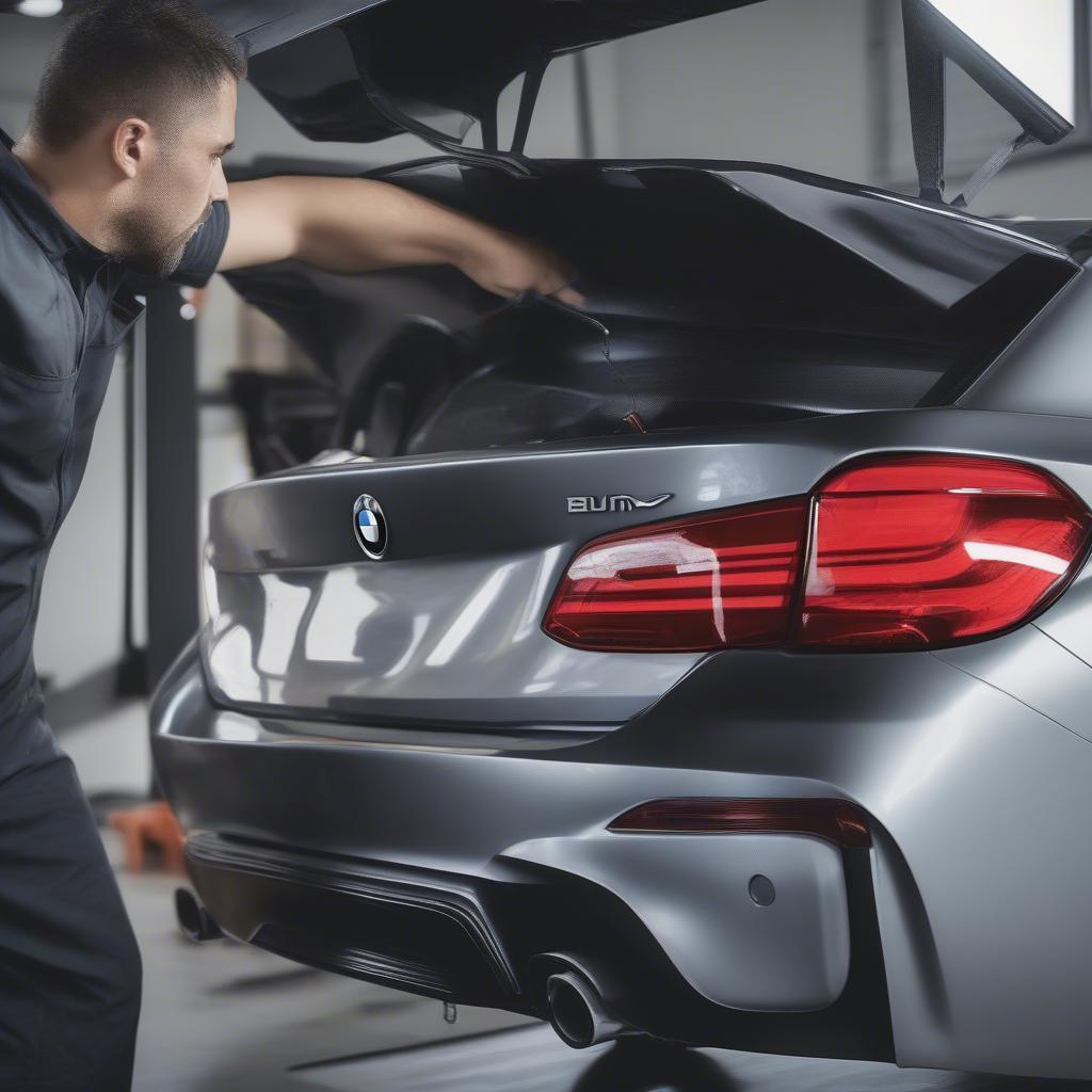 Lắp đặt spoiler BMW đúng cách