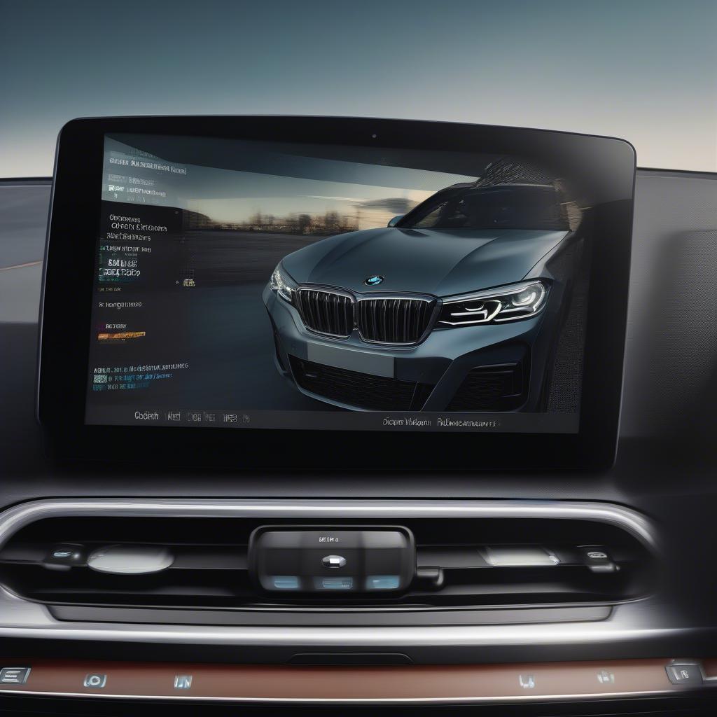 Màn hình hiển thị camera lùi BMW