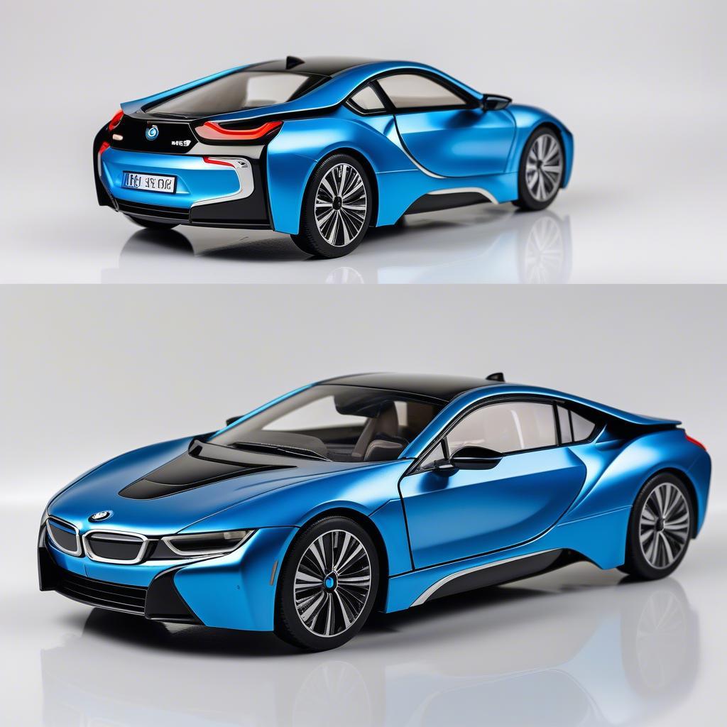 Mô hình BMW i8 1/24 màu xanh