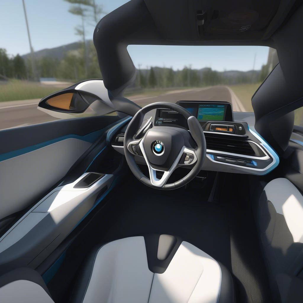 Mod Car BMW i8 ETS2 Nội Thất