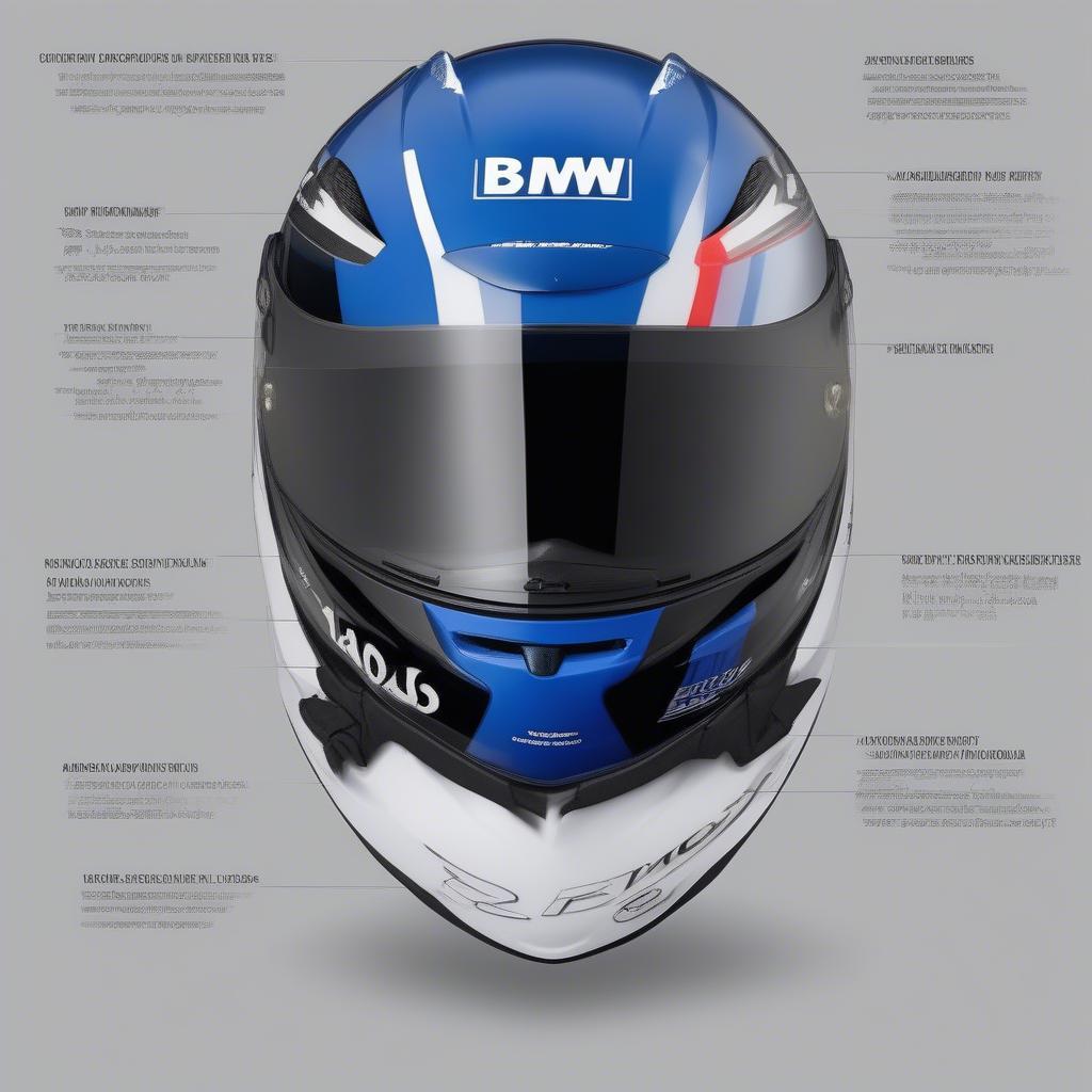 Mũ bảo hiểm BMW Motorsport được thiết kế với công nghệ tiên tiến, đảm bảo an toàn tối đa.