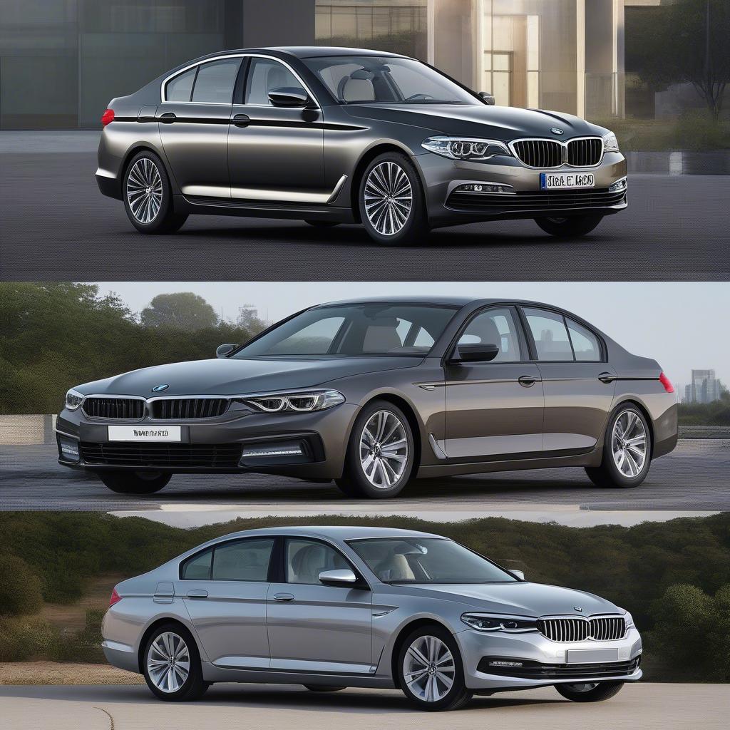 Ngoại thất BMW 520i và Volkswagen