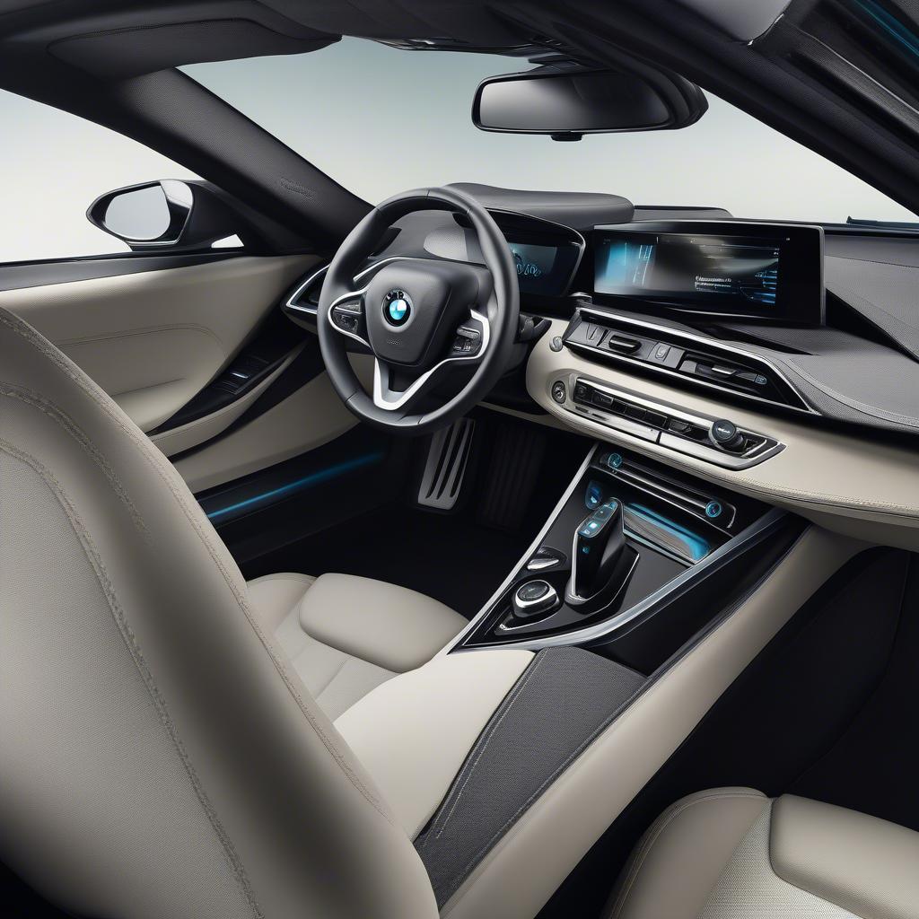 Nội thất sang trọng và hiện đại của BMW i8