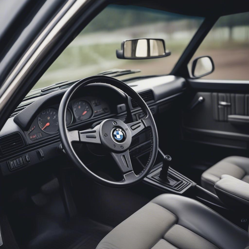 Interior of a BMW M3 E30