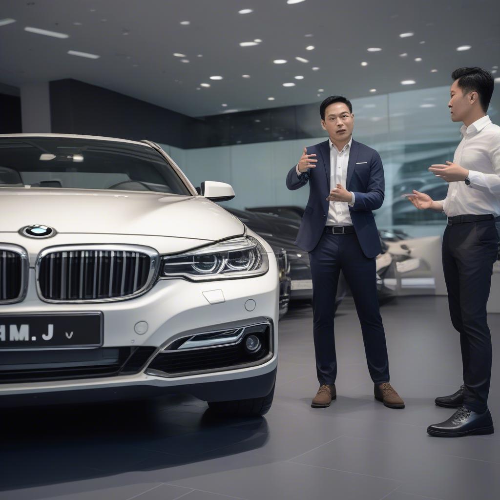 Phạm Tuấn tư vấn khách hàng tại BMW Cầu Giấy