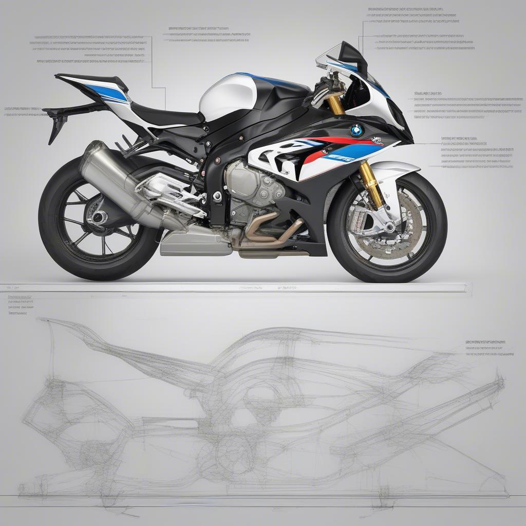 Phân tích chi tiết bản vẽ khung sườn BMW S1000RR