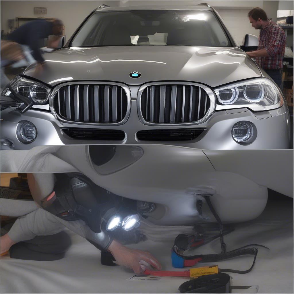 Quy trình lắp đặt đèn LED cho BMW X5